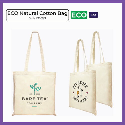 ECO Natural Cotton Bag 5oz (B1001CT) - Corporate Gift