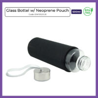 Glass Bottle w/ Neoprene Pouch 500ml (DW1020GB)