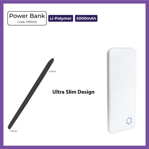 Li-Polymer Power Bank - 5000mAh (PB1002) - Corporate Gift