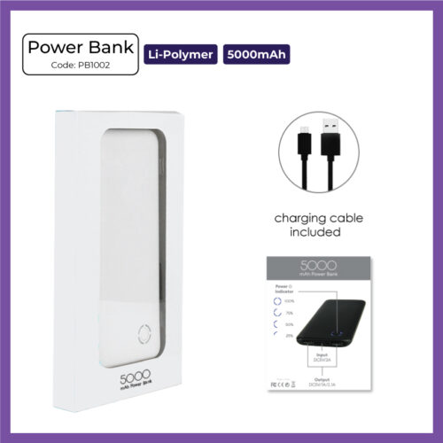 Li-Polymer Power Bank - 5000mAh (PB1002) - Corporate Gift