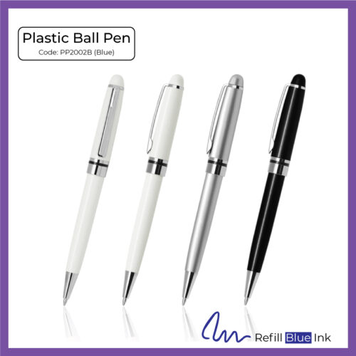 Plastic Ball Pen (PP2002B-Blue) - Corporate Gift