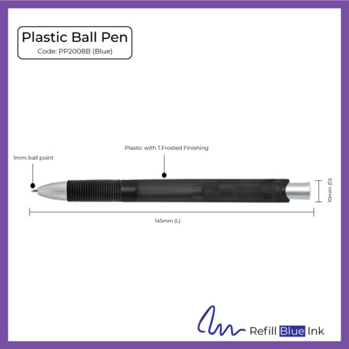 Plastic Ball Pen (PP2008B-Blue) - Corporate Gift