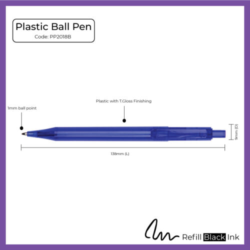 Plastic Ball Pen (PP2018B) -Corporate Gift