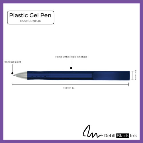 Plastic Gel Pen (PP2033G) - Corporate Gift