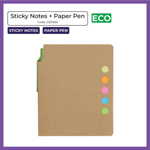 Sticky Notes Pad + Plastic Ball Pen (S2006N) - Corporate Gift
