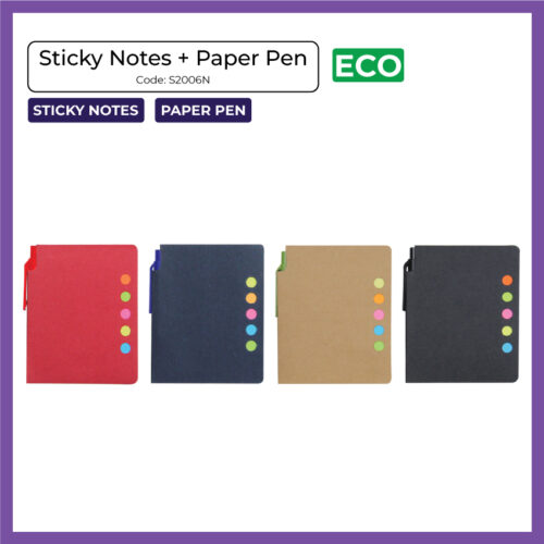 Sticky Notes Pad + Plastic Ball Pen (S2006N) - Corporate Gift