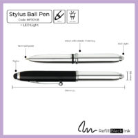 Stylus Metal Ball Pen + LED Light (MF3010B)