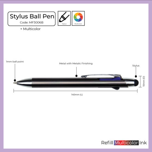 Stylus Ball Pen + Multicolor (MF3006) - Corporate Gift