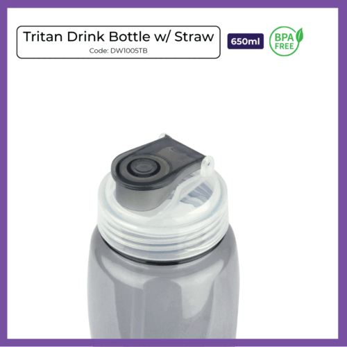 Tritan Drink Bottle w Straw 650ml - DW1005 Corporate Gift