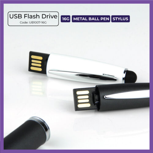 USB Flash Drive - 16GB + Metal Ball Pen + Stylus (UB1007) - Corporate Gift