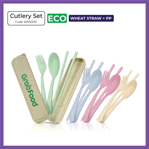 Wheat Straw Cutlery Set (KW1001C) - Corporate Gift