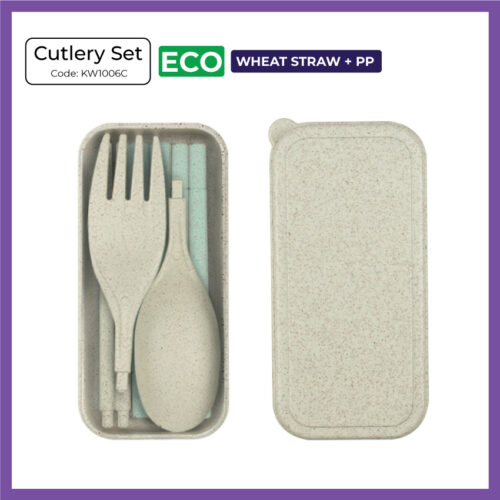 Wheat Straw Cutlery Set (KW1006C) - Corporate Gift