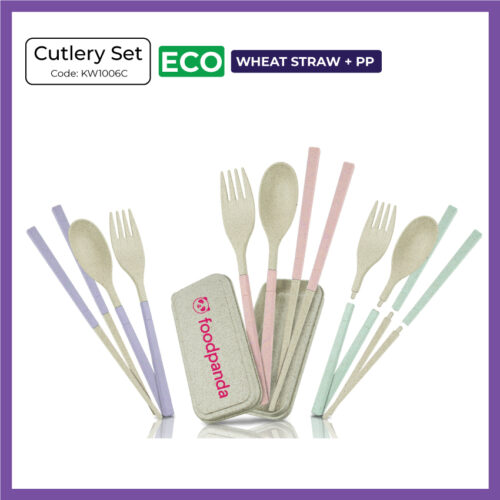 Wheat Straw Cutlery Set (KW1006C) - Corporate Gift
